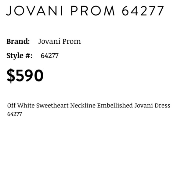 JOVANI 64277 OFF WHITE SEQUIN DECO SWEETHEART FITTED TRUMPET EVENING GOWN DRESS - Picture 3 of 15